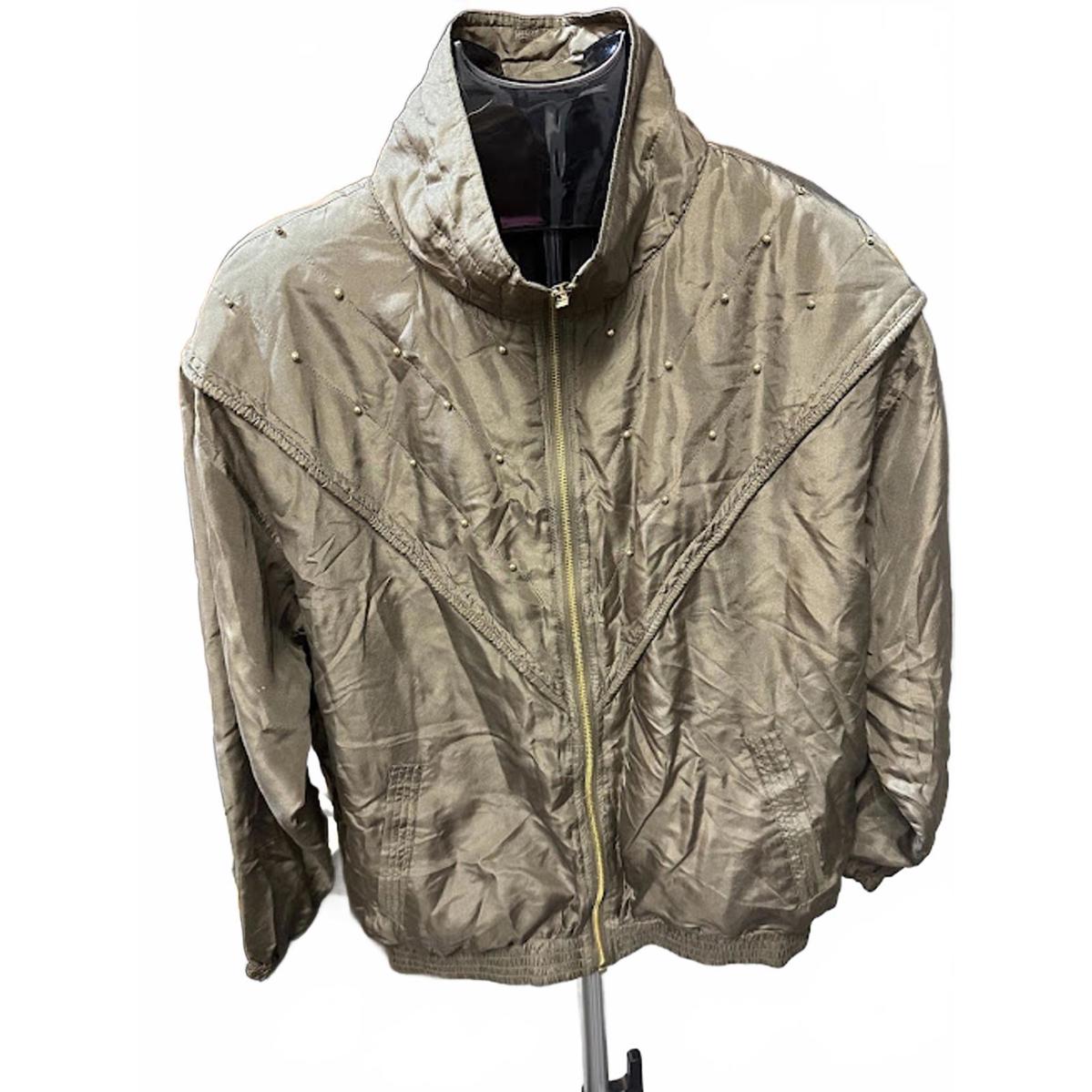 Evr Silk Bomber Jacket Studded M